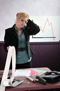 Woman working on business plan