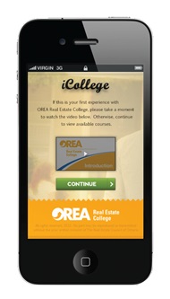 iCollege app on iPhone