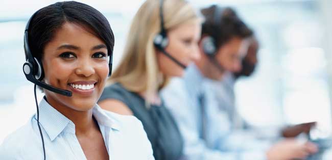 Employees working in call centre